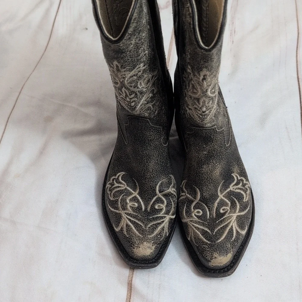 Old West Childrens Embroidered Western Cowboy Cowgirl Country Boots size 120
